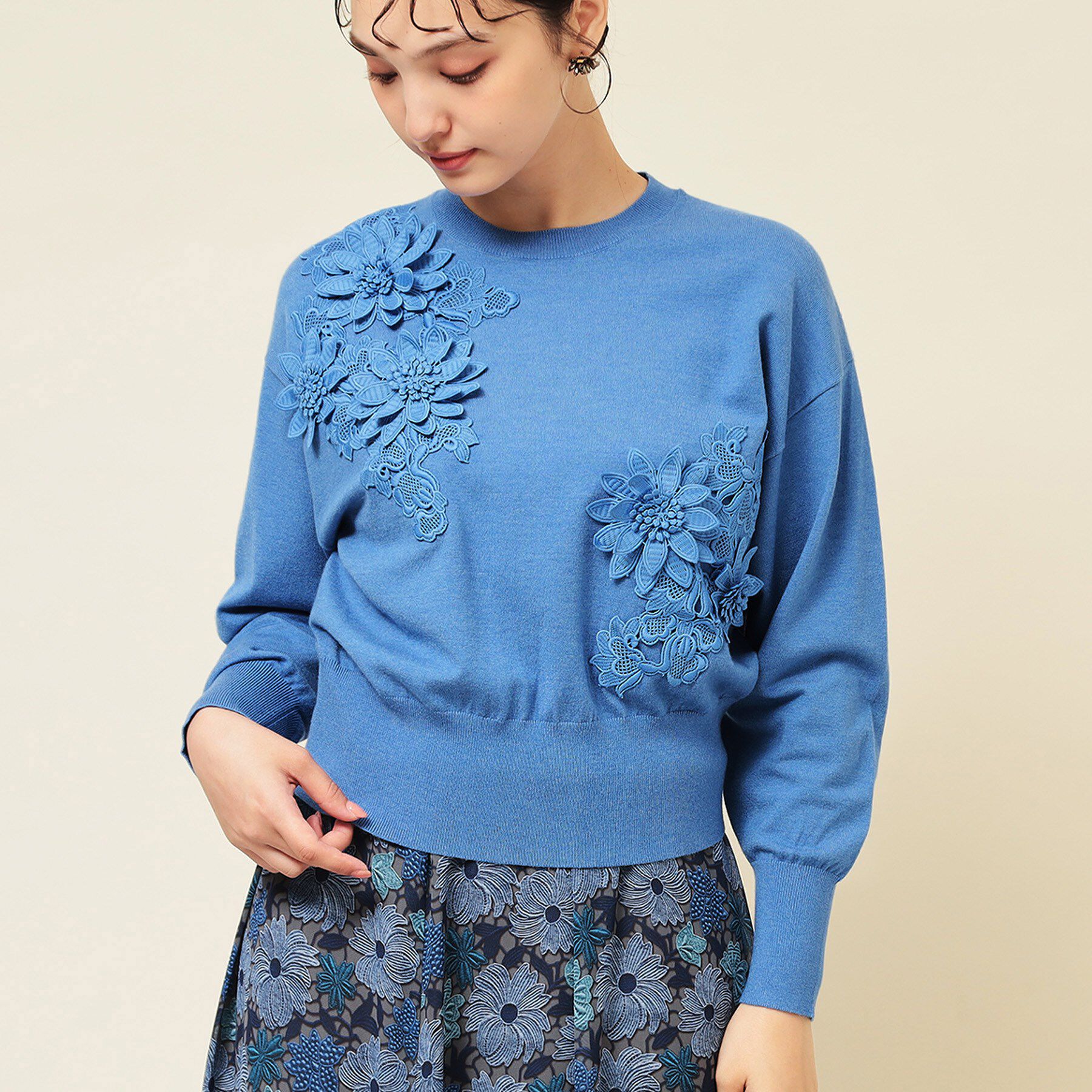 SunaUna「【COLLECTION LINE】レースニット」|ニット・セーター|