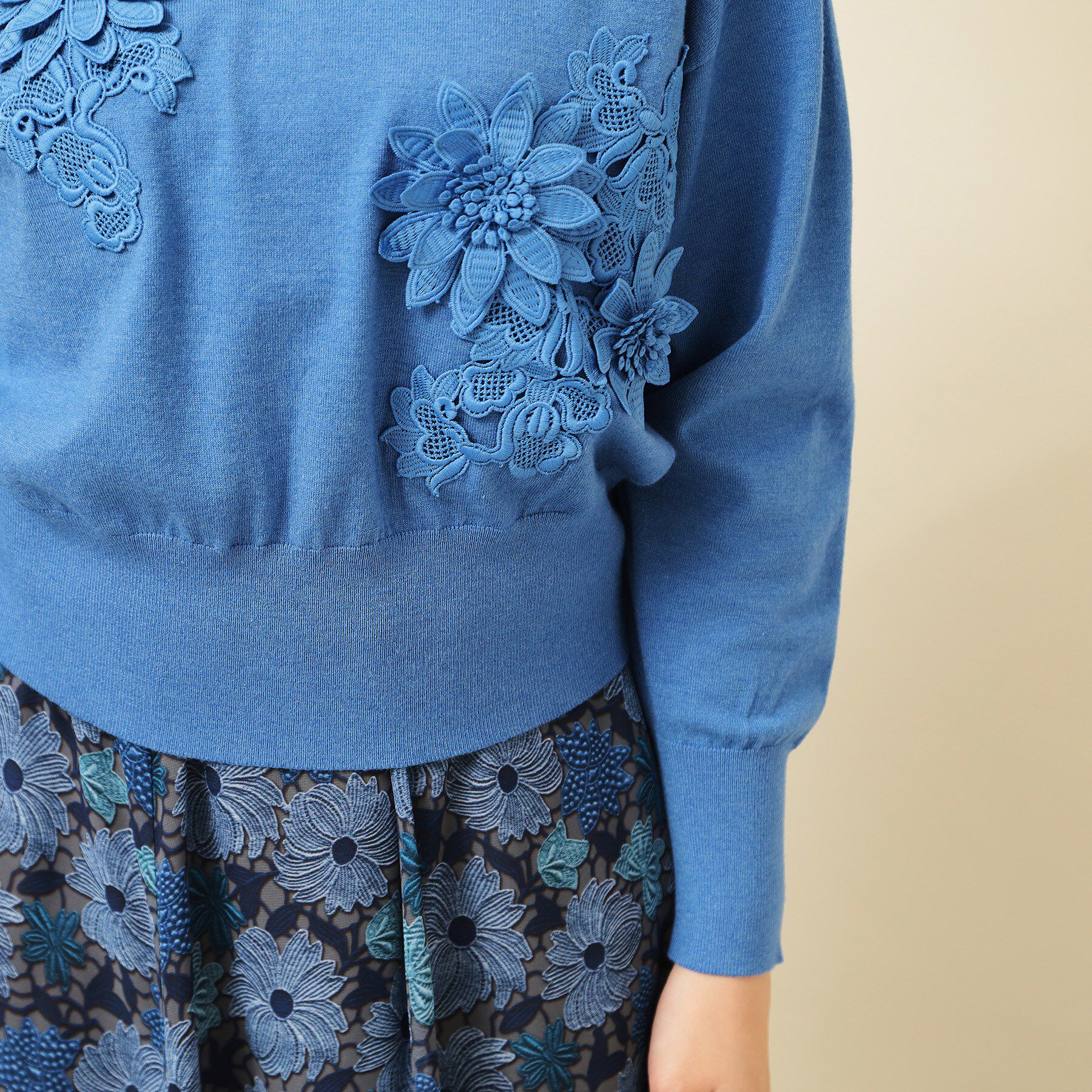 SunaUna「【COLLECTION LINE】レースニット」|ニット・セーター|