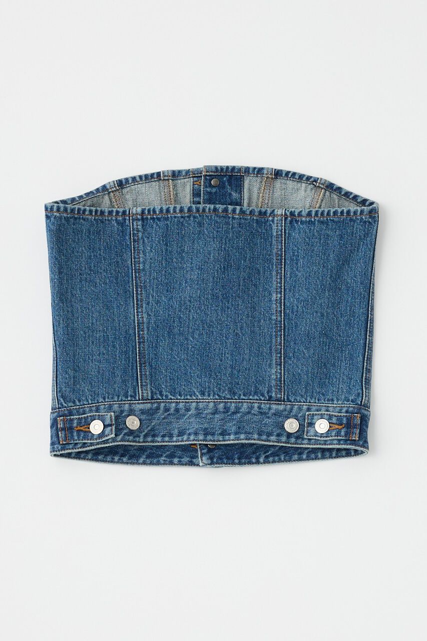 MOUSSY「DENIM BARE ビスチェ」|チューブトップ|
