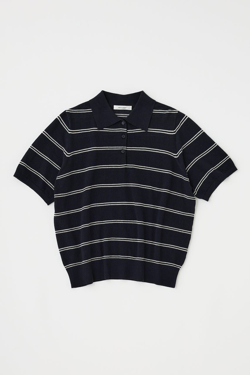 MOUSSY「MESH KNIT LOOSE ポロ」|ニット・セーター|