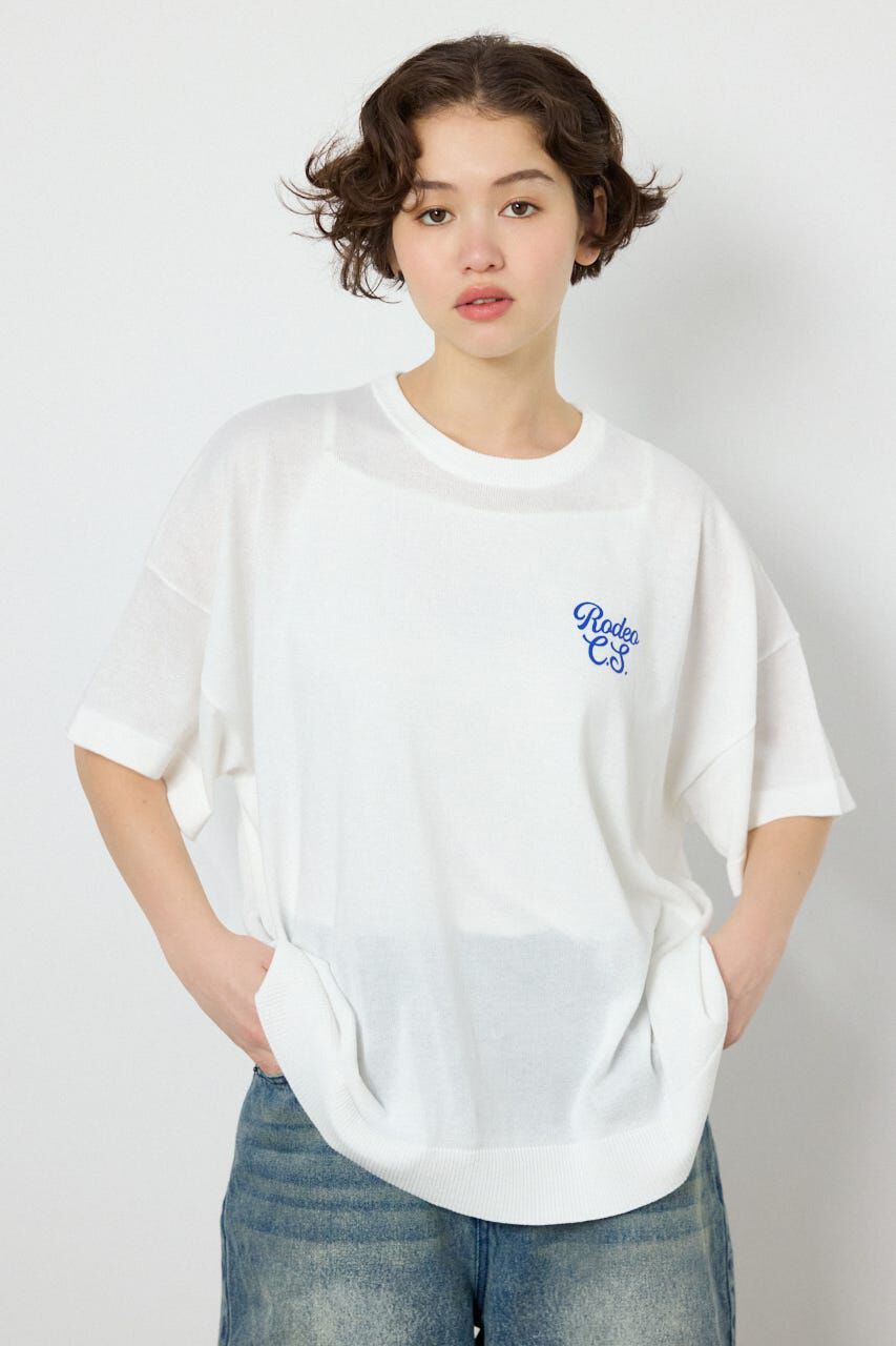 RODEO CROWNS「フラワーロゴニットトップス」|ニット・セーター|