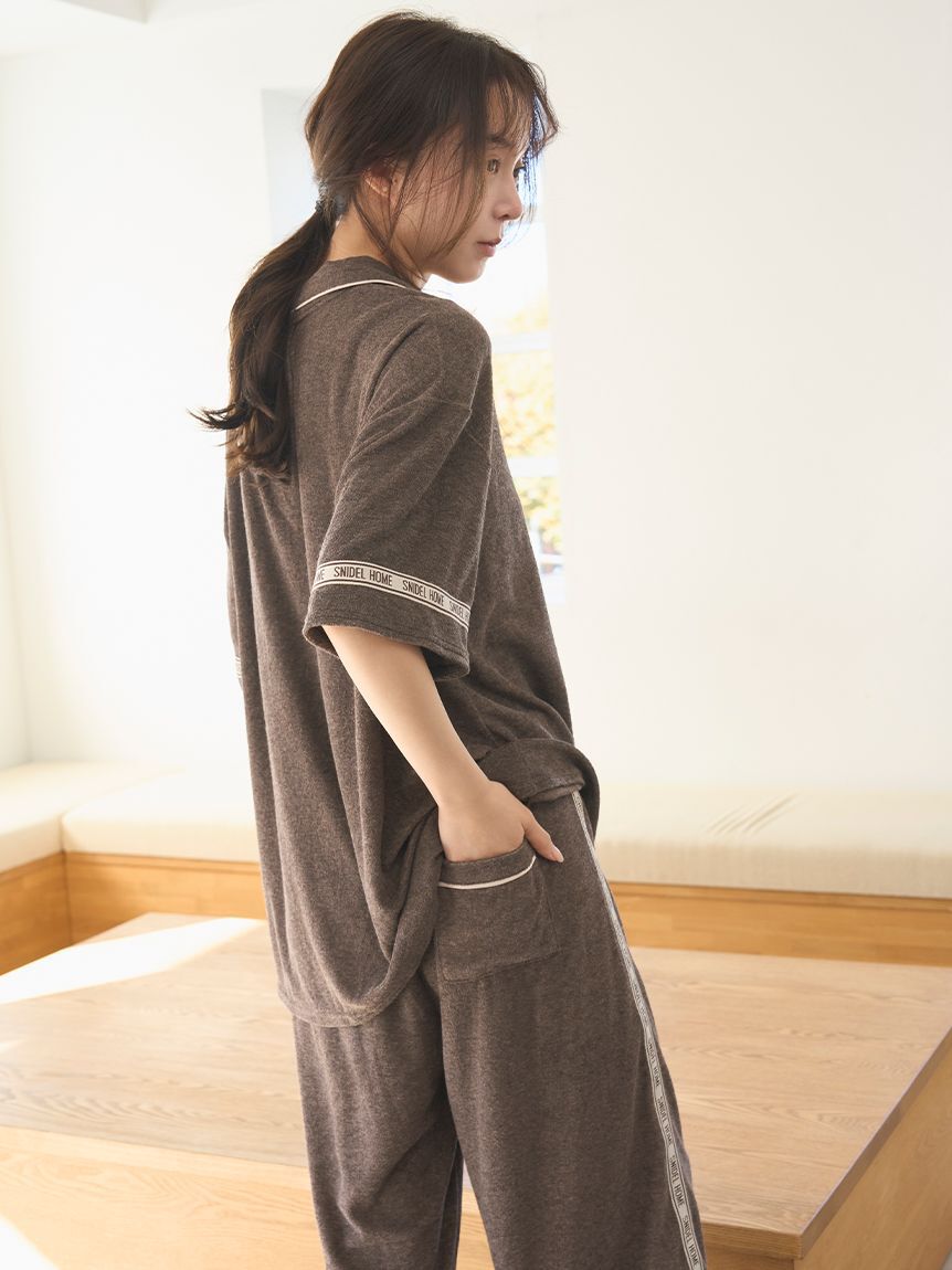 SNIDEL HOME「【sorbet light】【接触冷感】メランジパイル開襟シャツ」|ルームウェア|