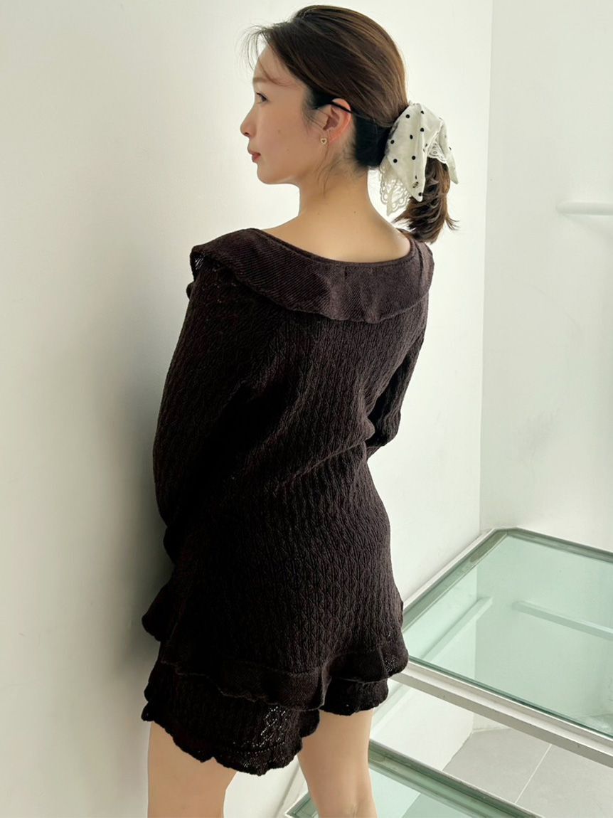 SNIDEL HOME「クロシェショートパンツ」|ルームウェア|