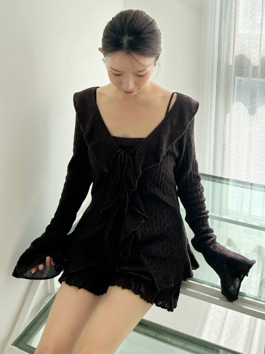 SNIDEL HOME「クロシェショートパンツ」|ルームウェア|