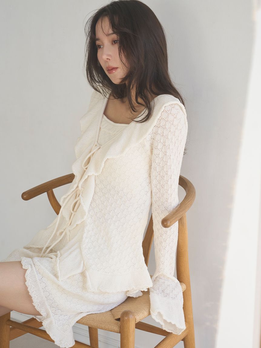 SNIDEL HOME「クロシェショートパンツ」|ルームウェア|