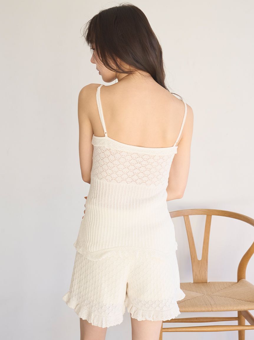 SNIDEL HOME「クロシェショートパンツ」|ルームウェア|