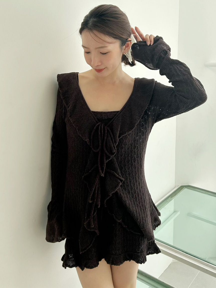 SNIDEL HOME「クロシェショートパンツ」|ルームウェア|BRW