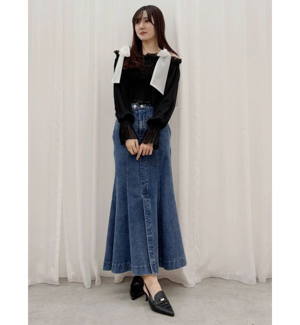 MERCURYDUO「ショルダーリボンオフショルブラウス」|シャツ・ブラウス|