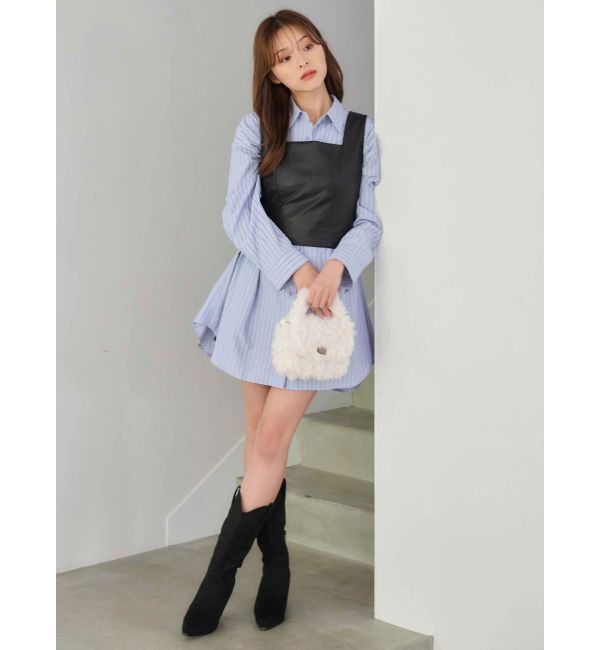 MERCURYDUO「ワンポイント エンブロイダリーボーイフレンドシャツ」|シャツ・ブラウス|