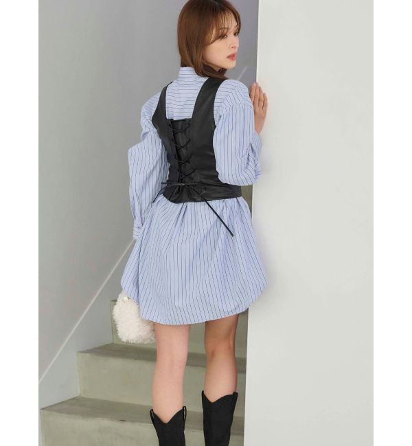 MERCURYDUO「ワンポイント エンブロイダリーボーイフレンドシャツ」|シャツ・ブラウス|