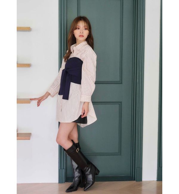 MERCURYDUO「ワンポイント エンブロイダリーボーイフレンドシャツ」|シャツ・ブラウス|