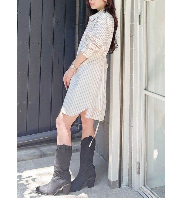 MERCURYDUO「ワンポイント エンブロイダリーボーイフレンドシャツ」|シャツ・ブラウス|