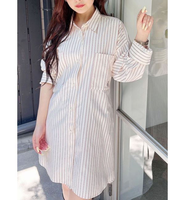 MERCURYDUO「ワンポイント エンブロイダリーボーイフレンドシャツ」|シャツ・ブラウス|