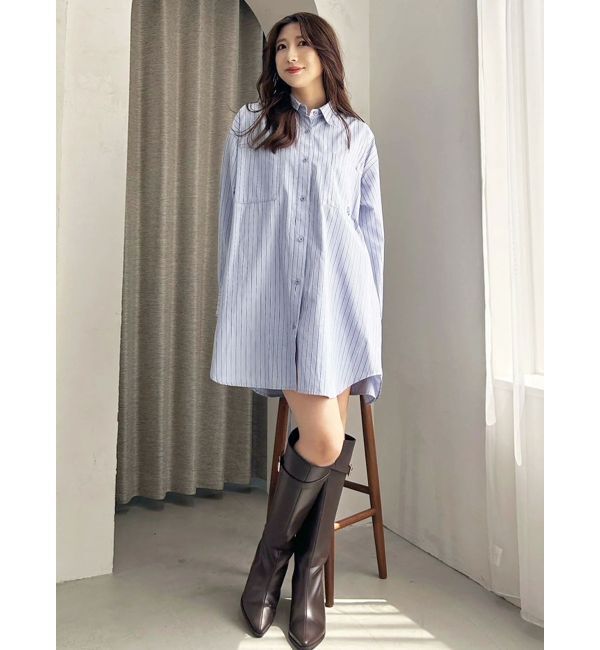 MERCURYDUO「ワンポイント エンブロイダリーボーイフレンドシャツ」|シャツ・ブラウス|