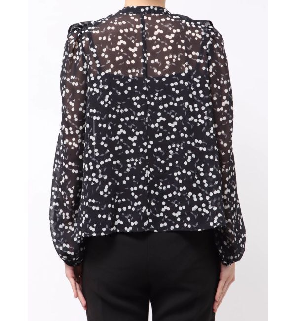 MERCURYDUO「ダブルラッフルバイカラーパイピングブラウス」|シャツ・ブラウス|