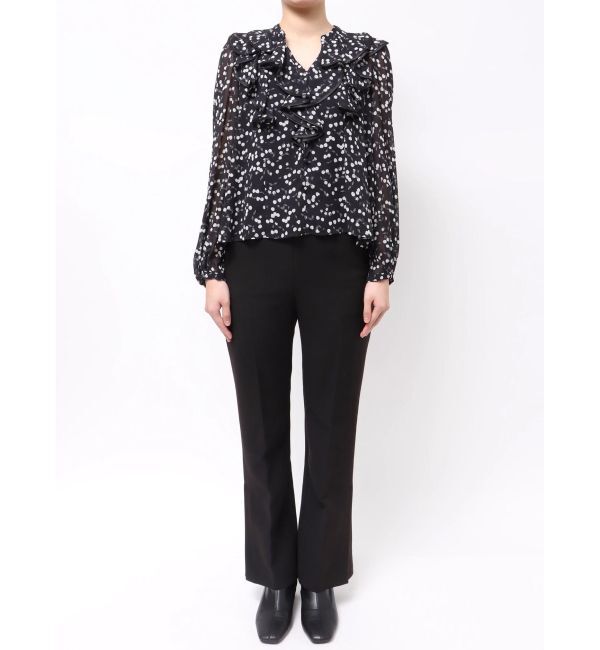 MERCURYDUO「ダブルラッフルバイカラーパイピングブラウス」|シャツ・ブラウス|