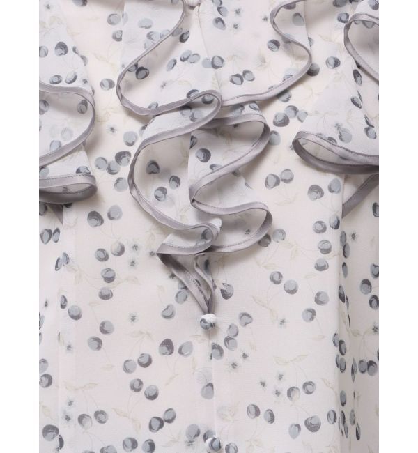 MERCURYDUO「ダブルラッフルバイカラーパイピングブラウス」|シャツ・ブラウス|