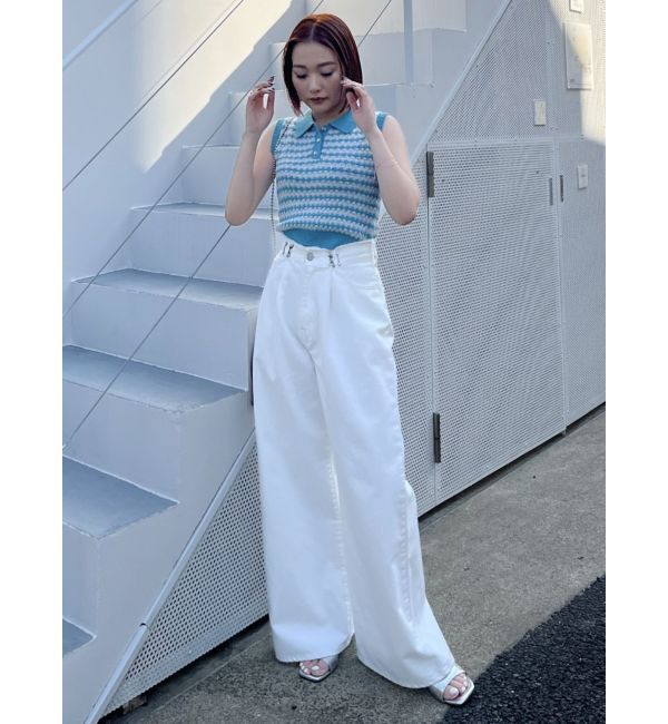 MURUA「ウエストアジャストワイドデニム」|デニム|