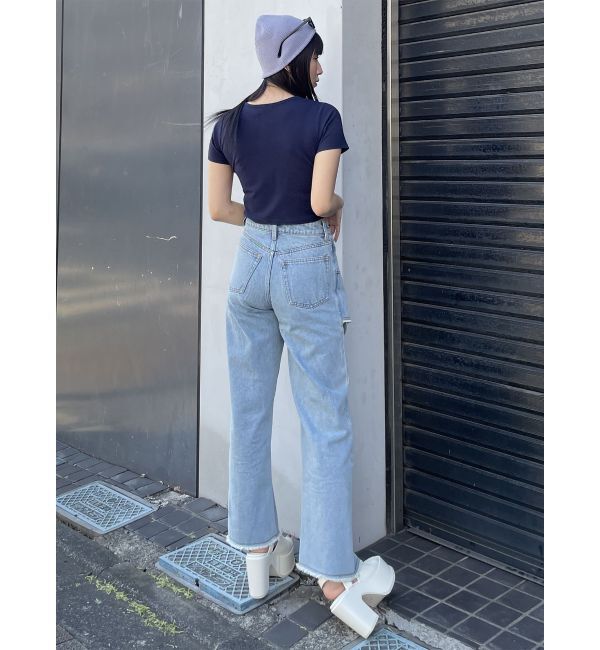 MURUA「ロゴクロップトTシャツ」|Tシャツ・カットソー|