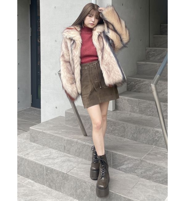 MURUA「フェイクヌバックミニスカート」|スカート|