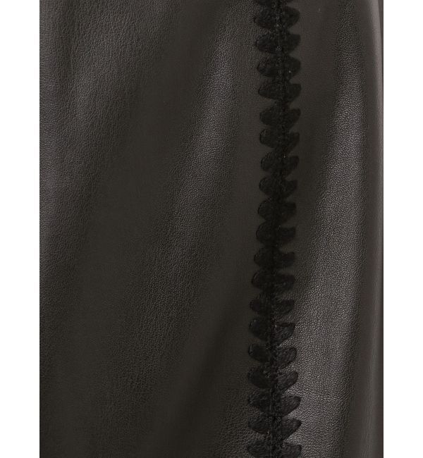 MURUA「クロシェドッキングフェイクレザースカート」|スカート|