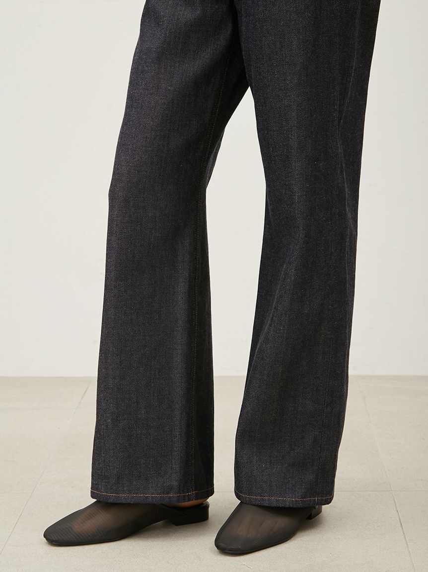 Mila Owen「セルビッチワイドストレートデニムパンツ【ウォッシャブル】」|デニム|