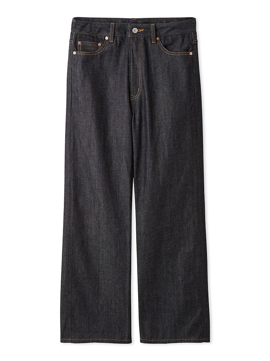 Mila Owen「セルビッチワイドストレートデニムパンツ【ウォッシャブル】」|デニム|