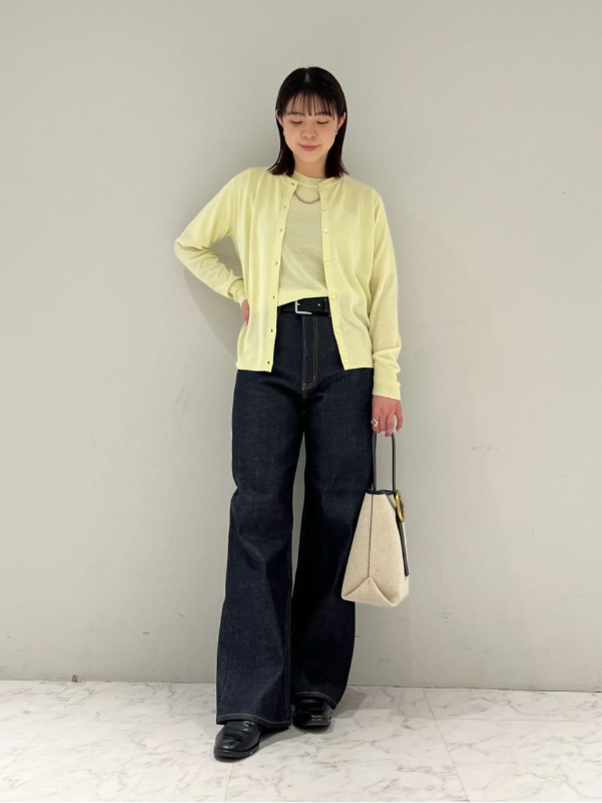 Mila Owen「セルビッチワイドストレートデニムパンツ【ウォッシャブル】」|デニム|