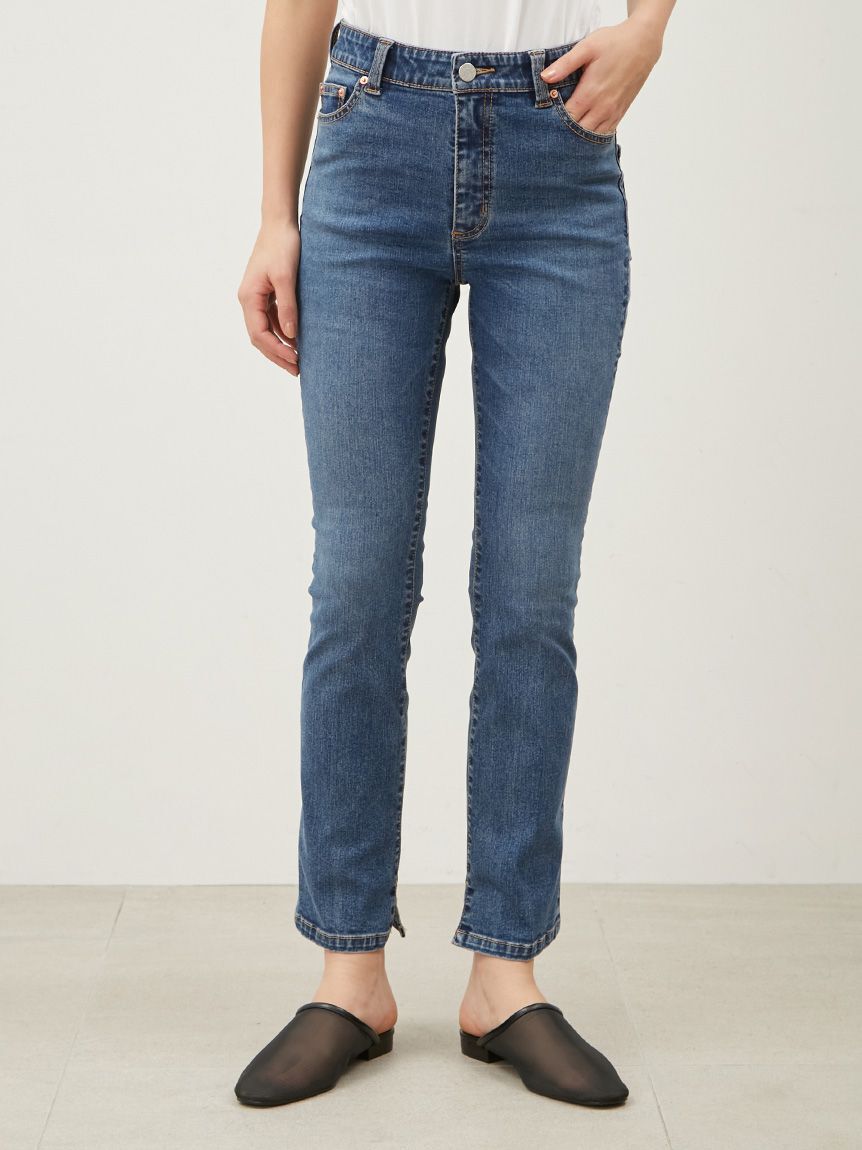 Mila Owen「裾スリットスキニーデニムパンツ」|デニム|