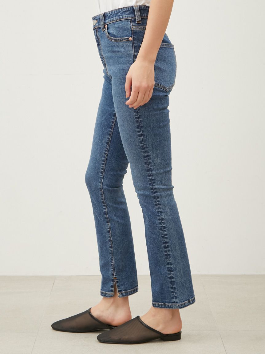 Mila Owen「裾スリットスキニーデニムパンツ」|デニム|