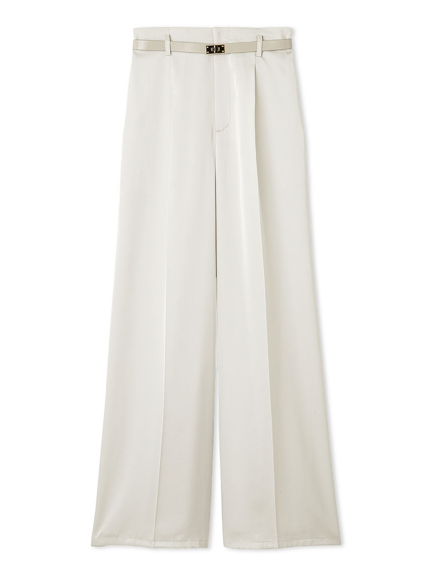 SNIDEL「サテンワイドパンツ」|チノ|