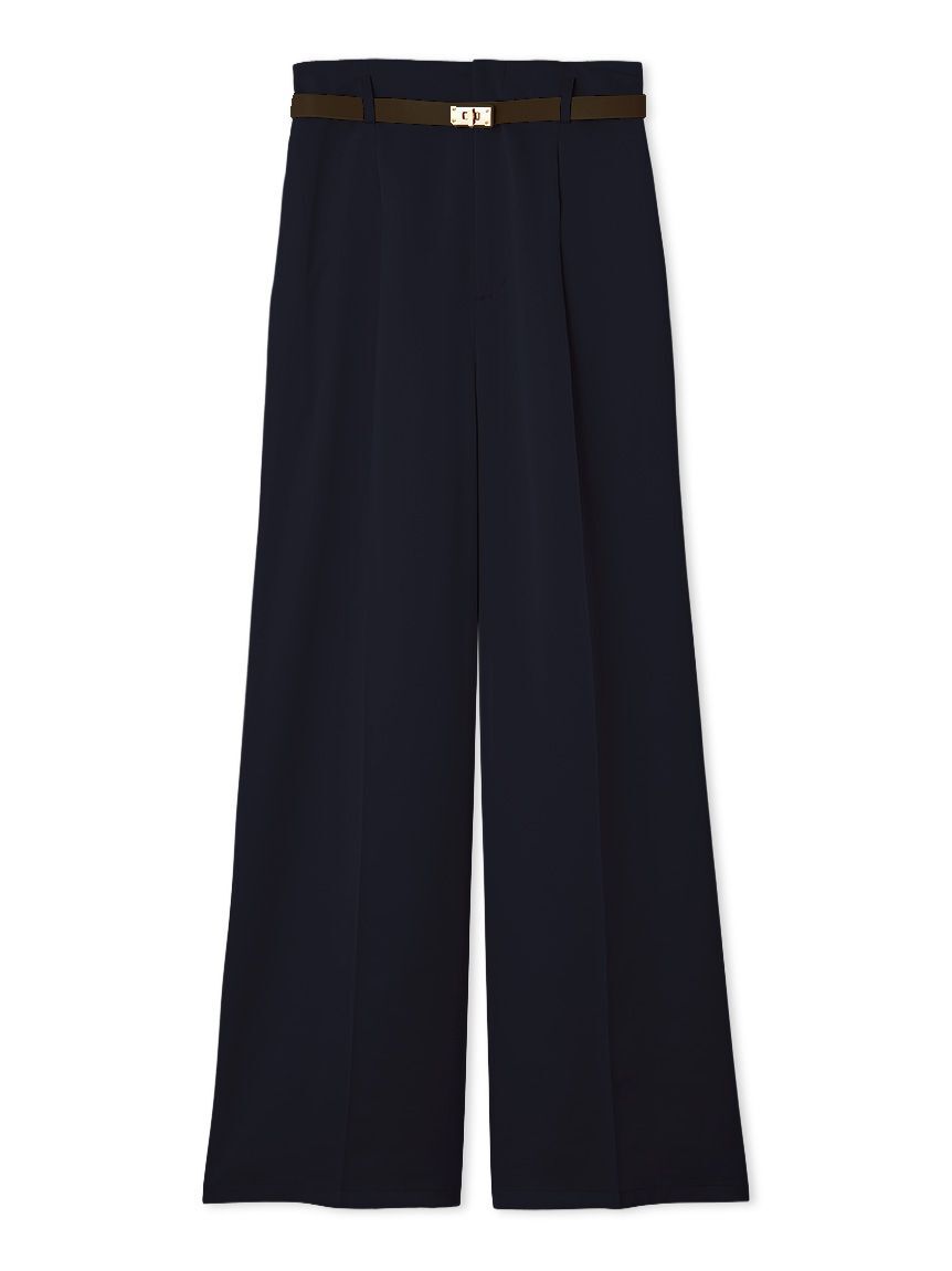 SNIDEL「サテンワイドパンツ」|チノ|NVY