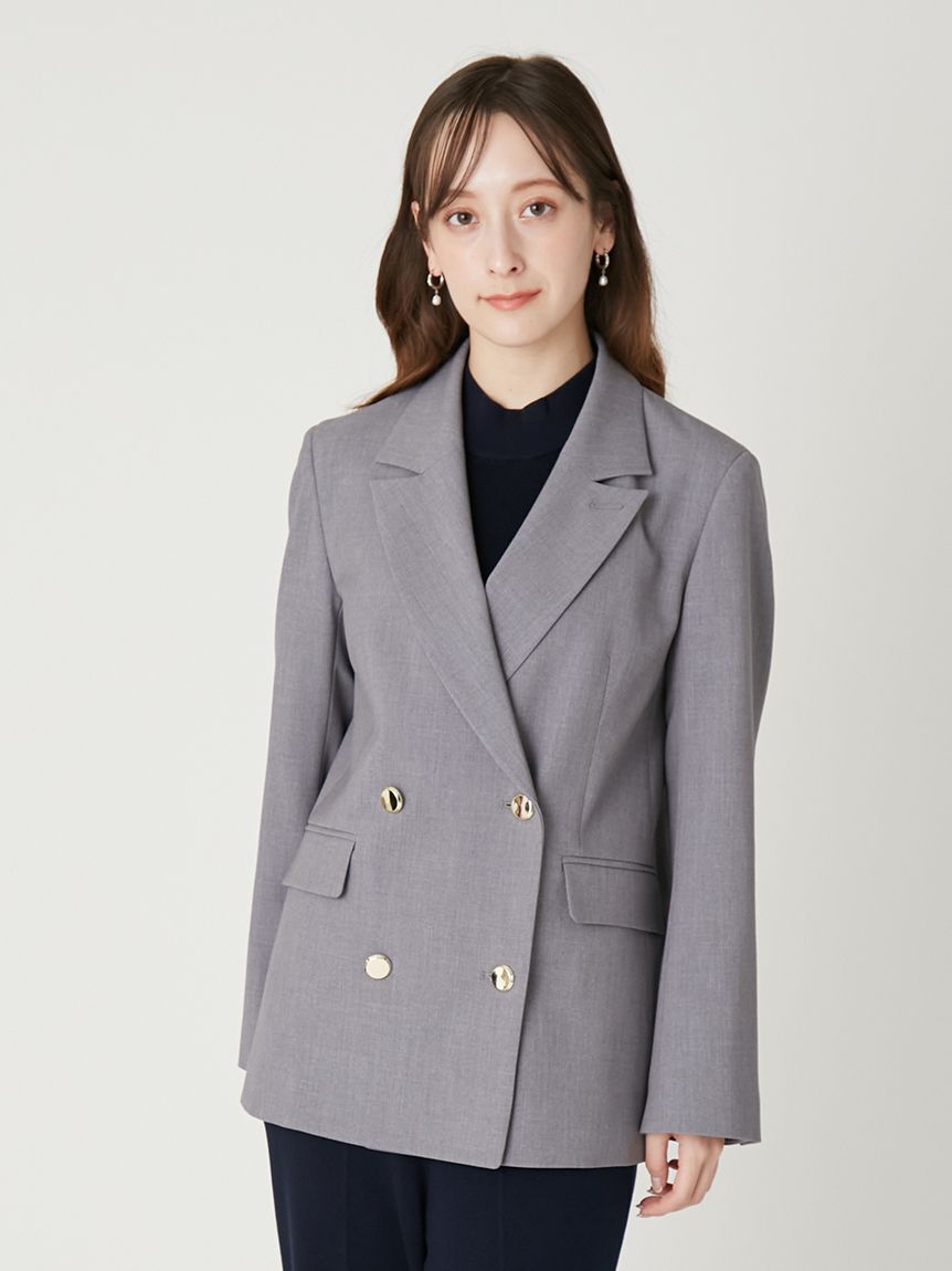 FRAY I.D「ダブルブレストシンプルジャケット／ウォッシャブル」|テーラードジャケット|