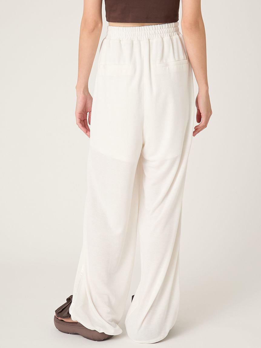 FRAY I.D「【LUMISHADE】ドロストウエストゴムパンツ／UVカット・ウォッシャブル」|チノ|