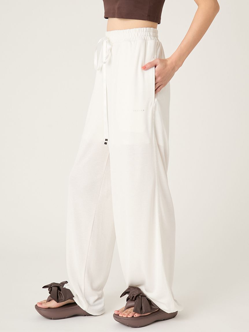 FRAY I.D「【LUMISHADE】ドロストウエストゴムパンツ／UVカット・ウォッシャブル」|チノ|