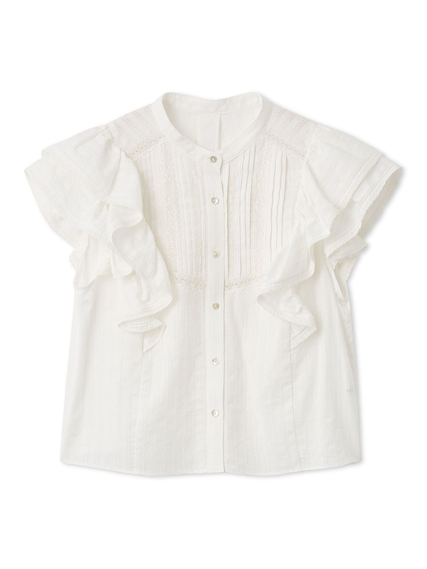 FRAY I.D「フリルスリーブレースブラウス」|シャツ・ブラウス|