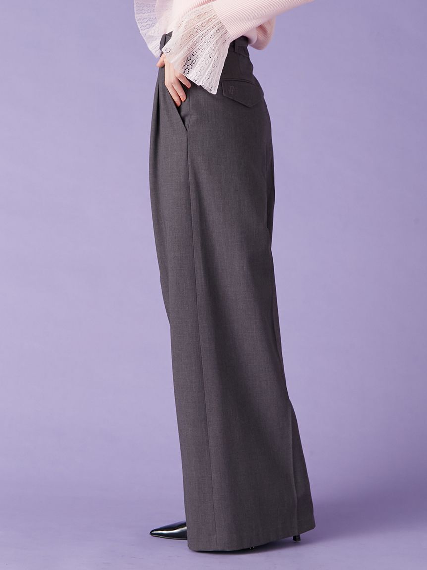 LILY BROWN「ベルト付きタックワイドパンツ」|その他|