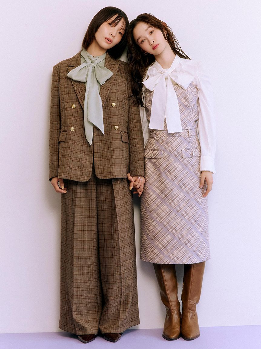 LILY BROWN「ベルト付きタックワイドパンツ」|その他|