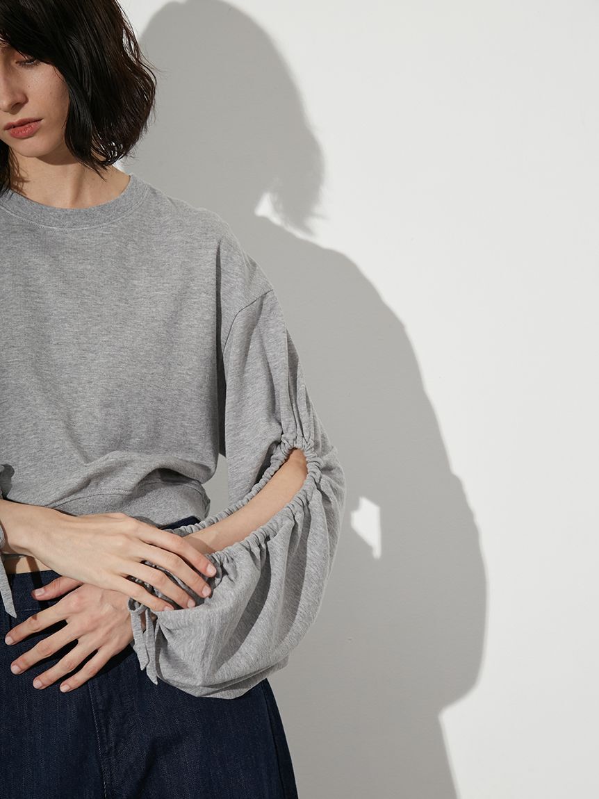 styling/「【WEB限定カラーあり】ギャザースリーブスウェット」|スウェット・ジャージ|