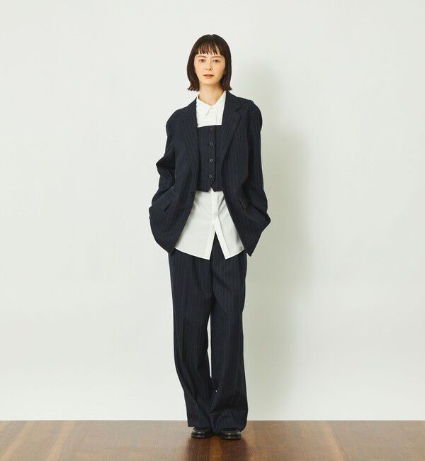 MACKINTOSH PHILOSOPHY「GREY LABEL タックプリーツワイドパンツ」|スラックス|