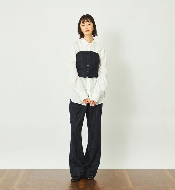 MACKINTOSH PHILOSOPHY「GREY LABEL タックプリーツワイドパンツ」|スラックス|