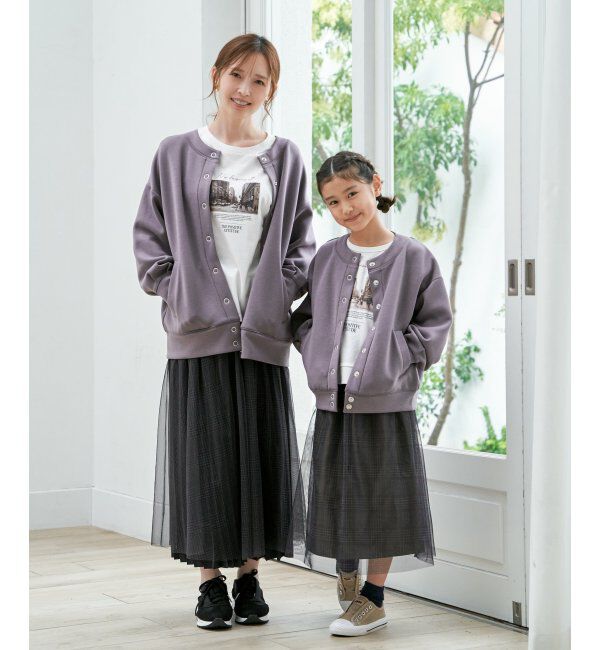 ikka kids「【親子おそろい】フォトロゴプリント7分袖Tシャツ（120~160cm）」|Tシャツ・カットソー|