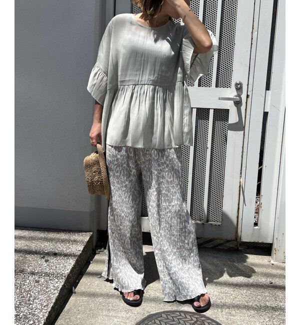 Lbc with Life「プリントイージープリーツパンツ」|その他|