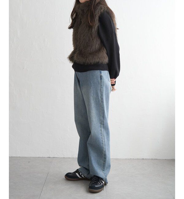 VENCE share style「フェイクファーショート丈ジレ」|その他|