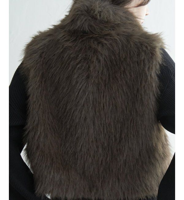 VENCE share style「フェイクファーショート丈ジレ」|その他|