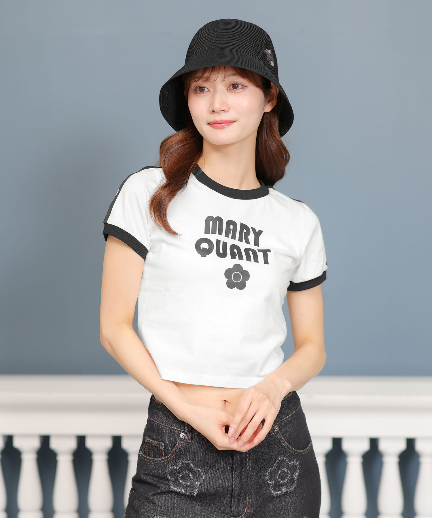 MARY QUANT「コンパクトリンガー Tシャツ」|Tシャツ・カットソー|ホワイト