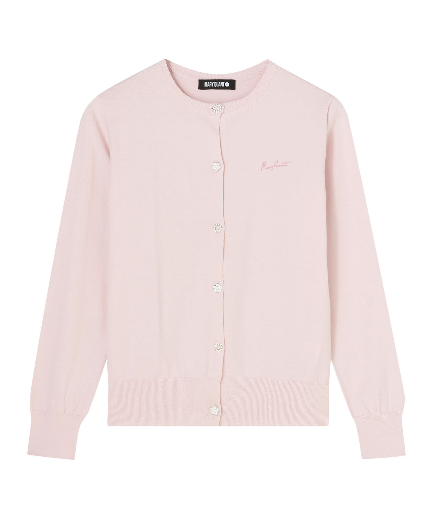 MARY QUANT「ビジューボタン カーディガン」|カーディガン|ピンク