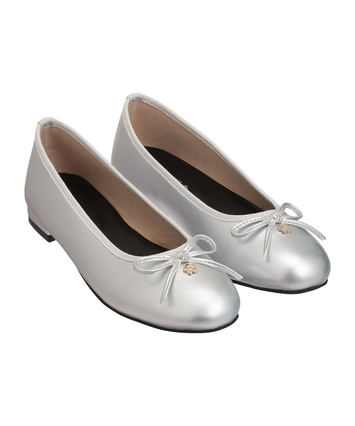 MARY QUANT「デイジーメタルバレエ シューズ」|バレエシューズ|シルバー