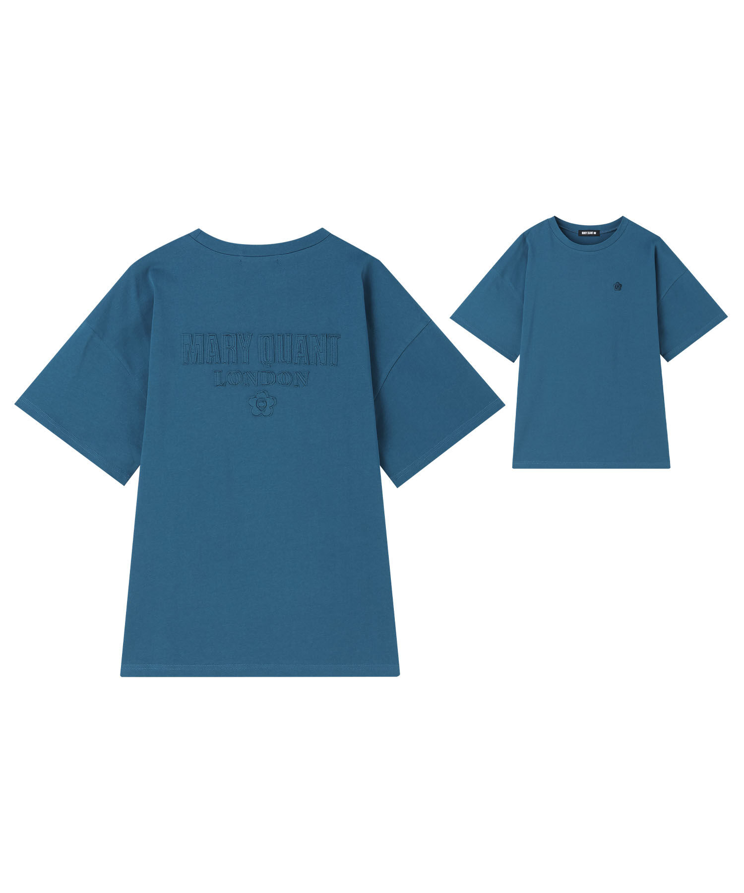 MARY QUANT「バックアップリケ Tシャツ」|Tシャツ・カットソー|ブルー