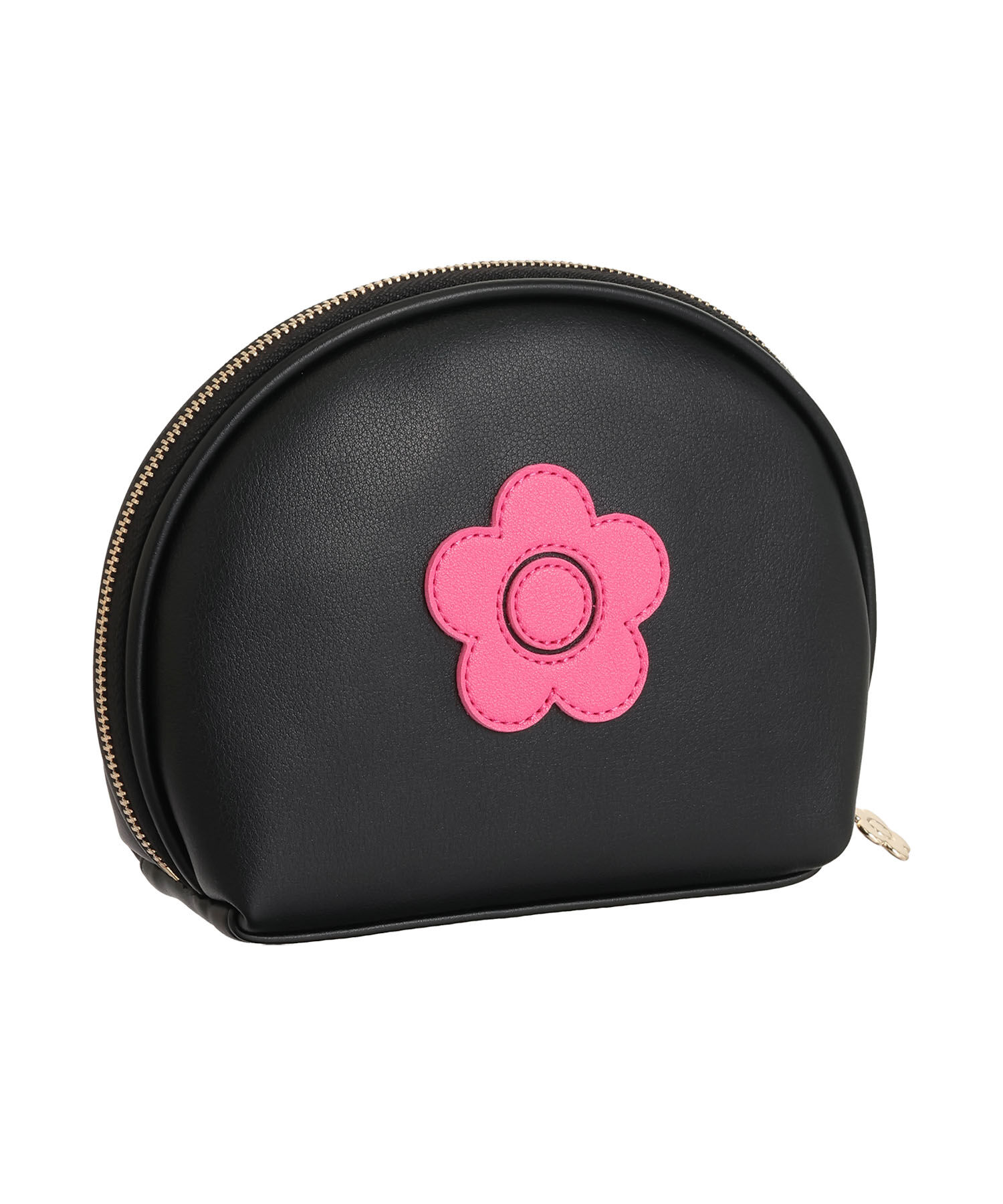 MARY QUANT「レトロロゴパッチ ラウンドポーチL」|ポーチ|